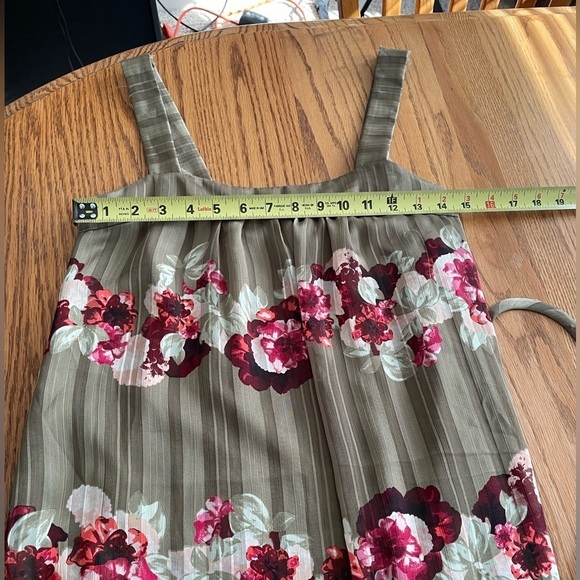 Banana Republic Floral Print Peasant Maxi Dress Size 0 Resort Wear Whimsigoth - Picture 10 of 12